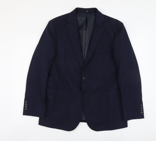 Mens UK Size L Marks and Spencer Regular Blue Suit Jacket
