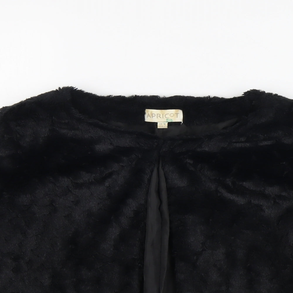 Apricot Womens Black Jacket Size 8 Hook & Eye