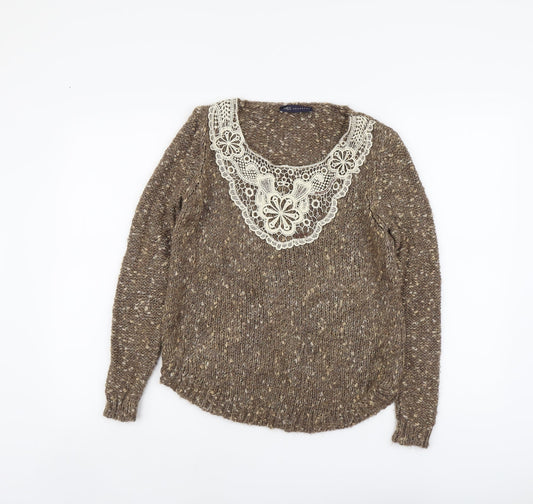 Womens UK Size 8 Marks and Spencer Brown Pullover Jumper