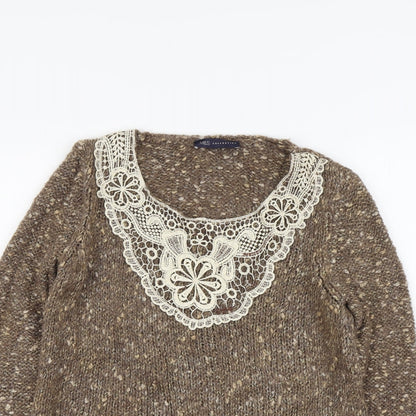 Womens UK Size 8 Marks and Spencer Brown Pullover Jumper