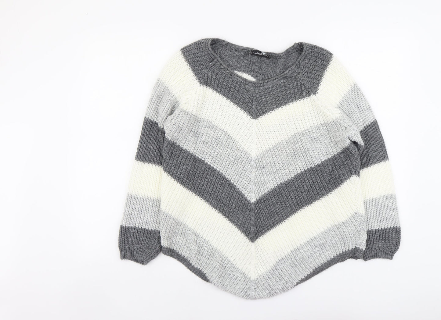 Womens UK Size M Cameo Rose Grey Pullover Jumper