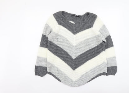 Womens UK Size M Cameo Rose Grey Pullover Jumper