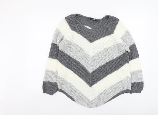 Womens UK Size M Cameo Rose Grey Pullover Jumper