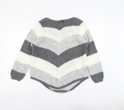 Womens UK Size M Cameo Rose Grey Pullover Jumper