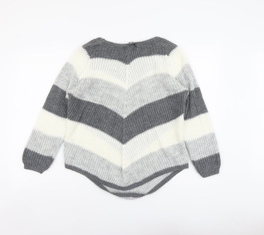Womens UK Size M Cameo Rose Grey Pullover Jumper