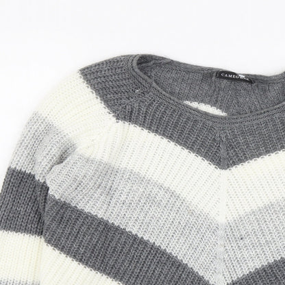 Womens UK Size M Cameo Rose Grey Pullover Jumper