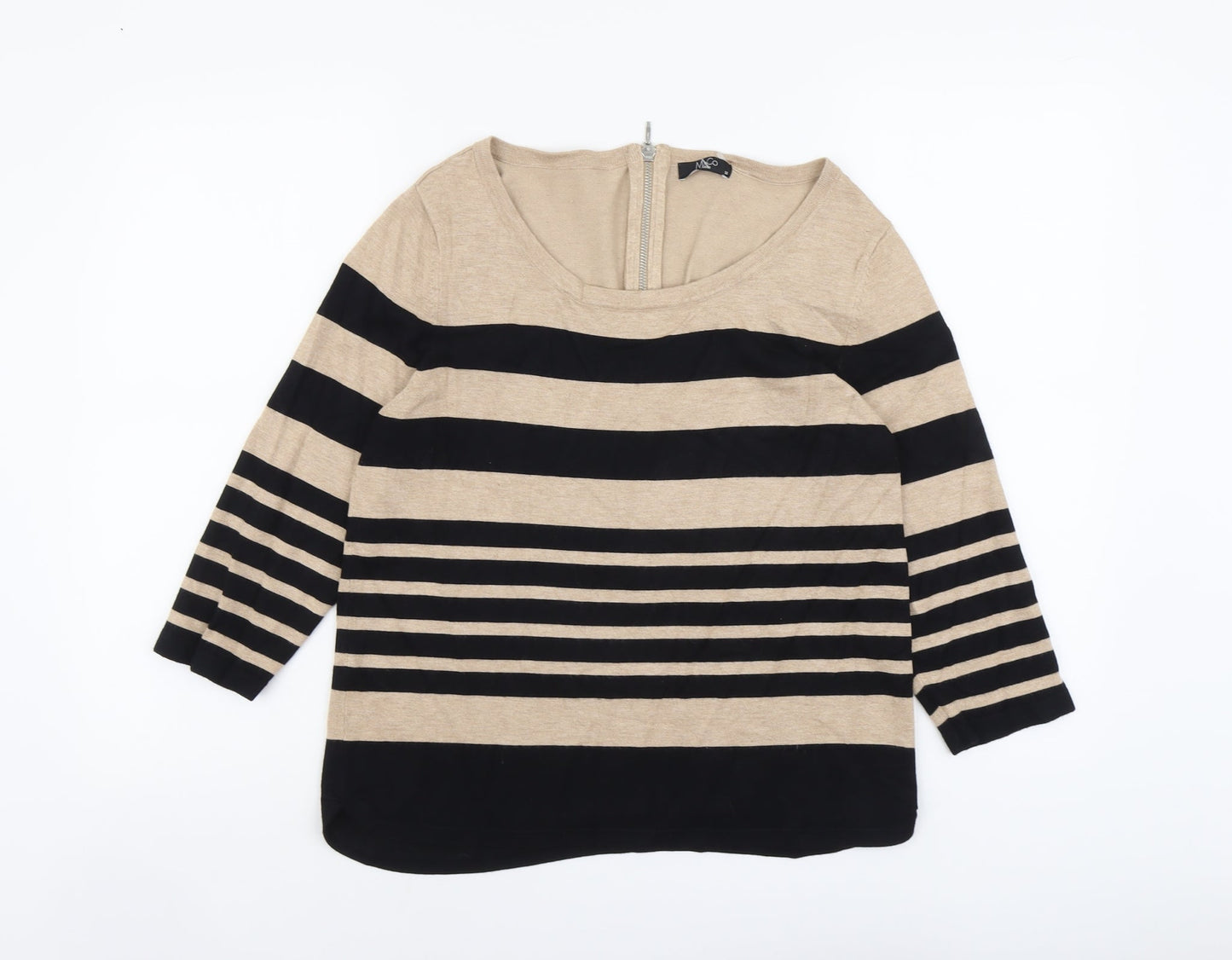 Womens UK Size 14 M&Co Beige Pullover Jumper