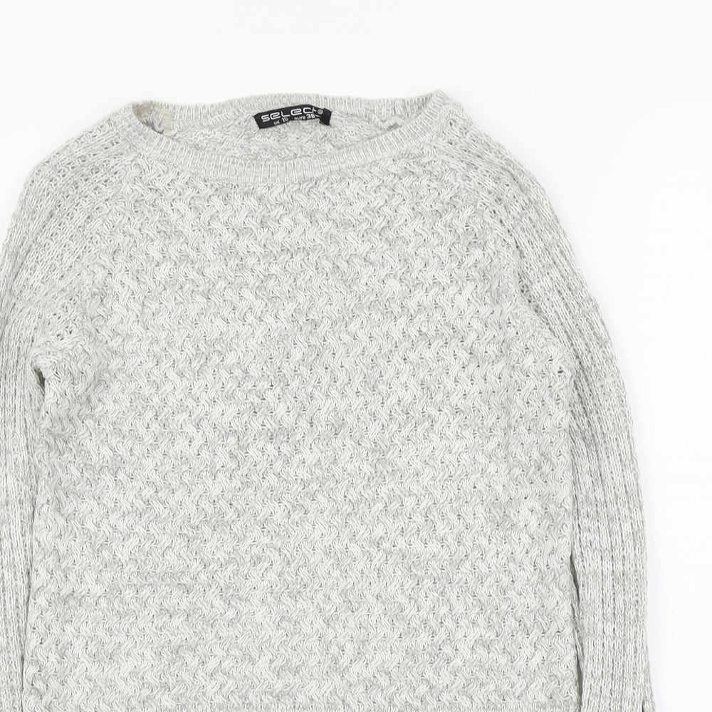 Womens UK Size 10 Select Grey Pullover Jumper