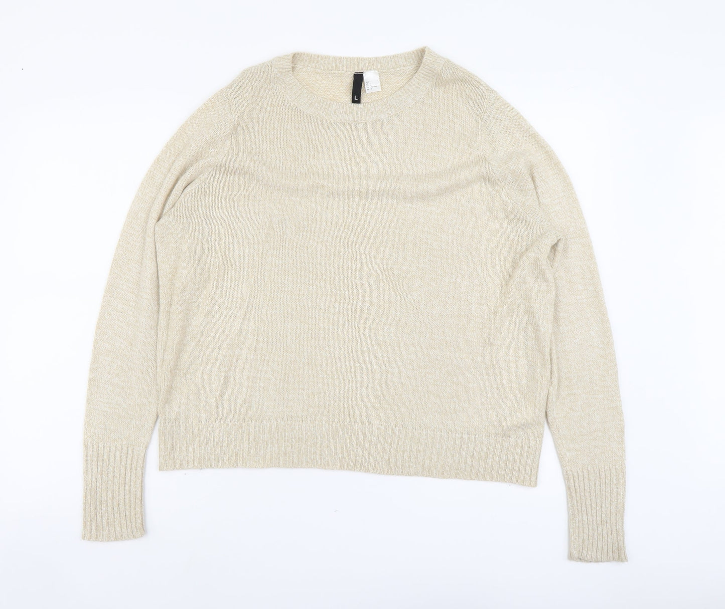 Womens UK Size L H&M Beige Pullover Jumper