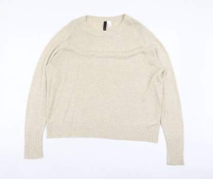 Womens UK Size L H&M Beige Pullover Jumper