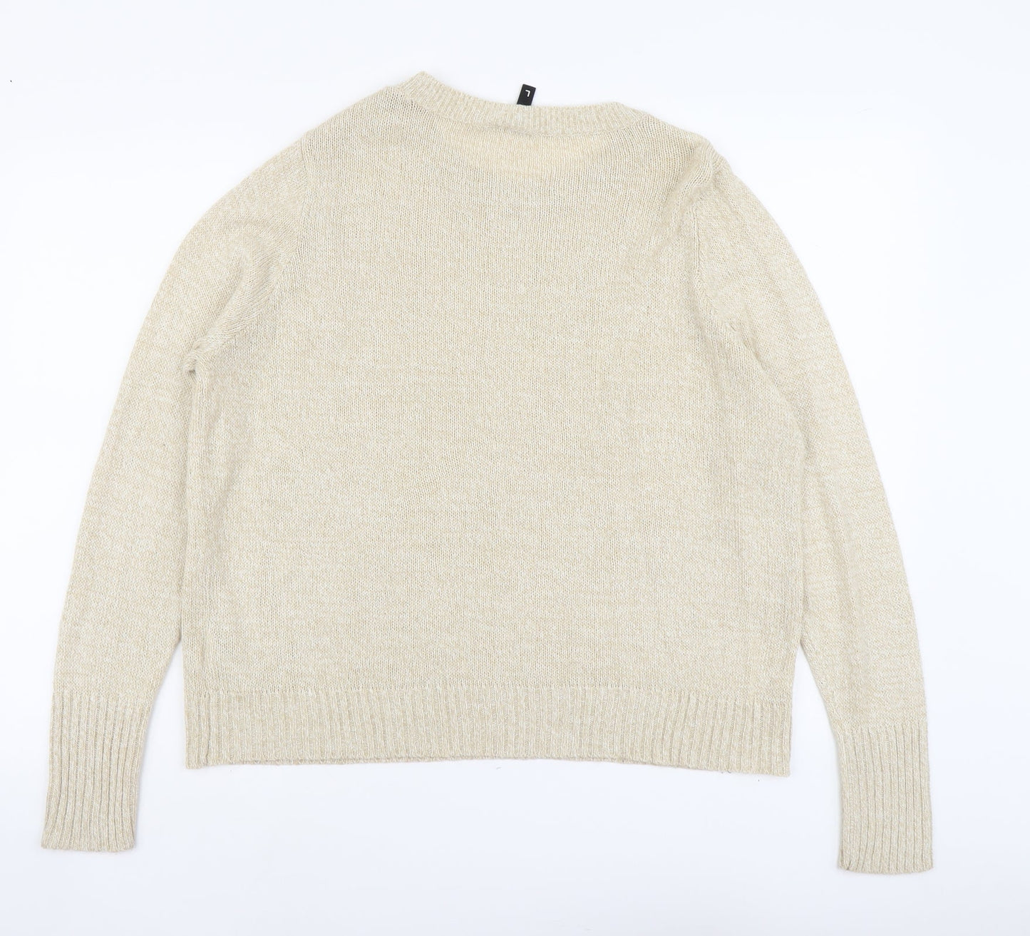 Womens UK Size L H&M Beige Pullover Jumper