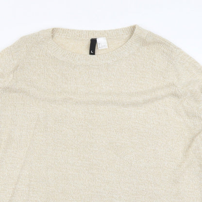 Womens UK Size L H&M Beige Pullover Jumper