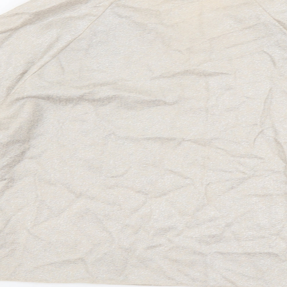 Womens UK Size 14 New Look Beige Basic T-Shirt