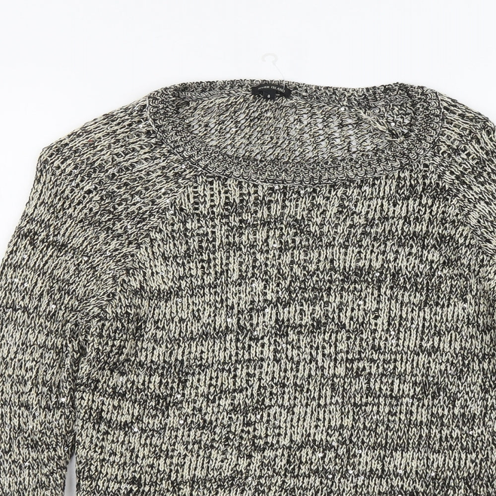 Womens UK Size 8 River Island Black Pullover Jumper