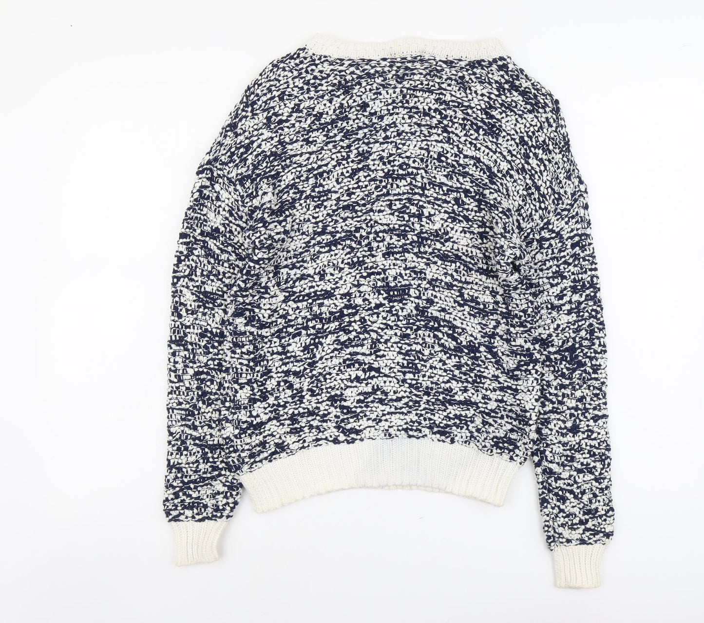 TU Womens Blue Scoop Neck Cotton Pullover Jumper Size 8