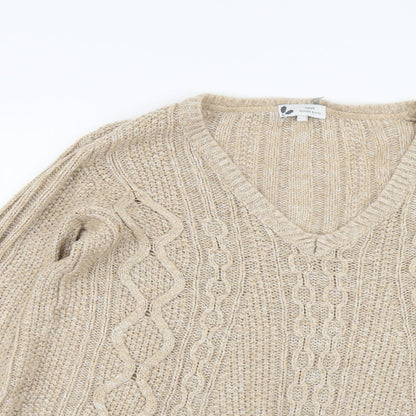 Womens UK Size S NEXT Beige Pullover Jumper