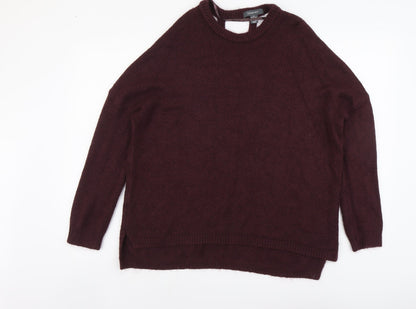 Primark Womens Purple Round Neck Acrylic Pullover Jumper Size M