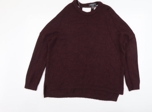 Primark Womens Purple Round Neck Acrylic Pullover Jumper Size M