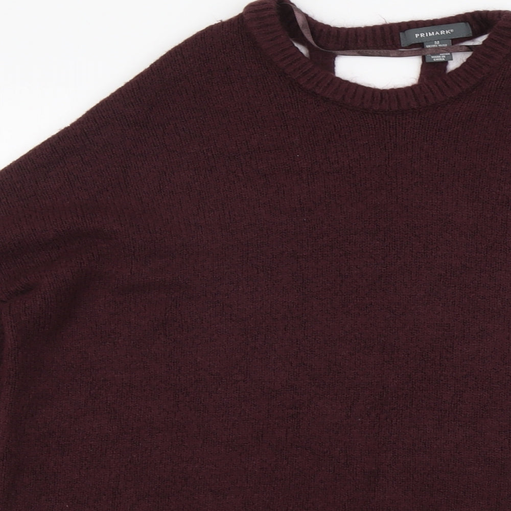 Primark Womens Purple Round Neck Acrylic Pullover Jumper Size M