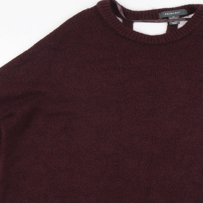 Primark Womens Purple Round Neck Acrylic Pullover Jumper Size M