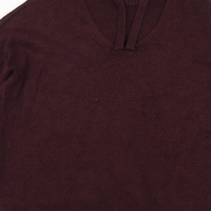 Primark Womens Purple Round Neck Acrylic Pullover Jumper Size M