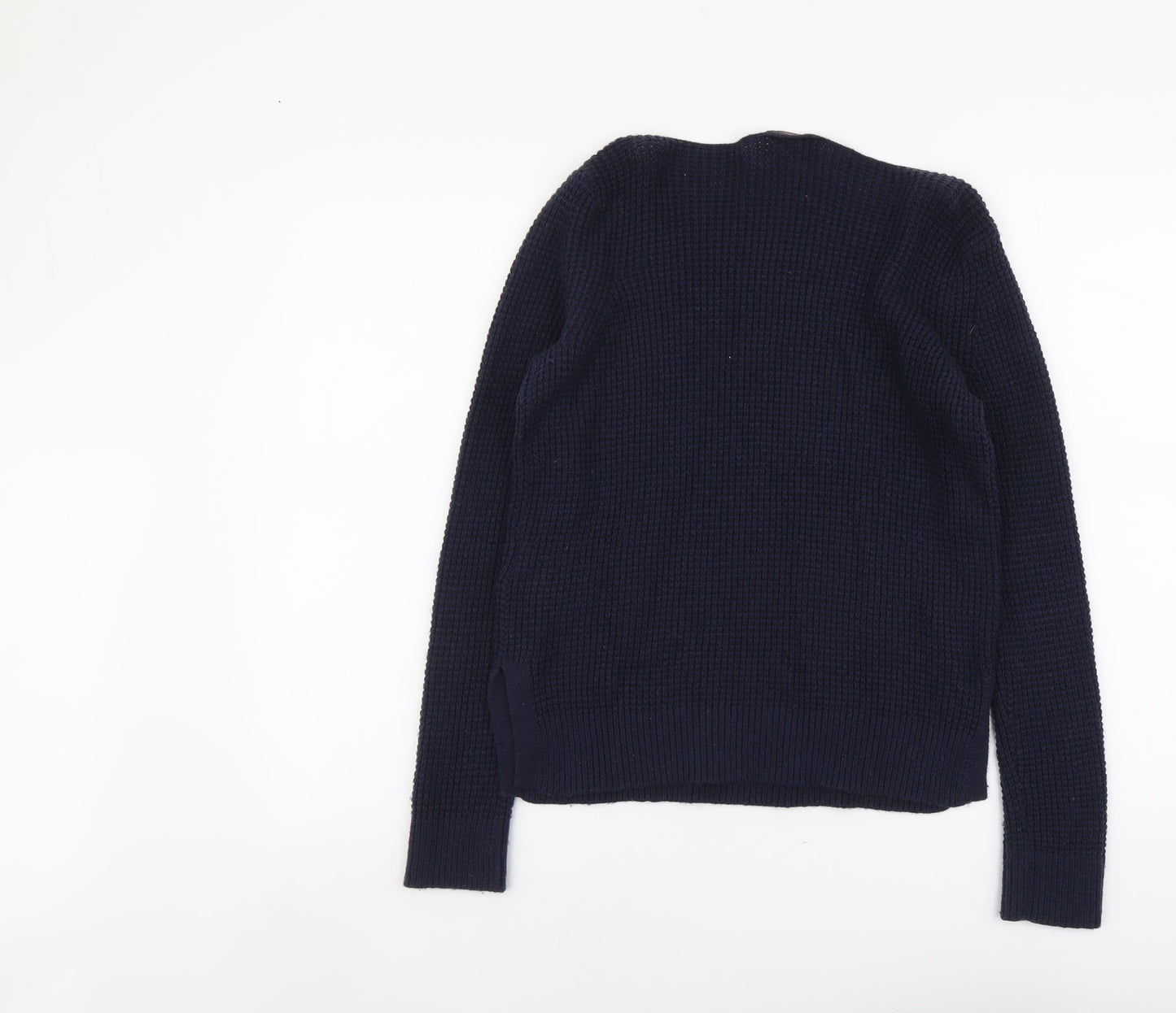 Gap Womens Blue Boat Neck Nylon Pullover Jumper Size S