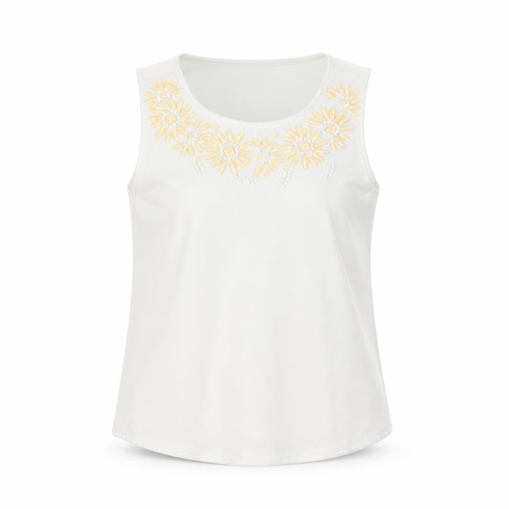 Womens UK Size 8 F&F White Basic Tank