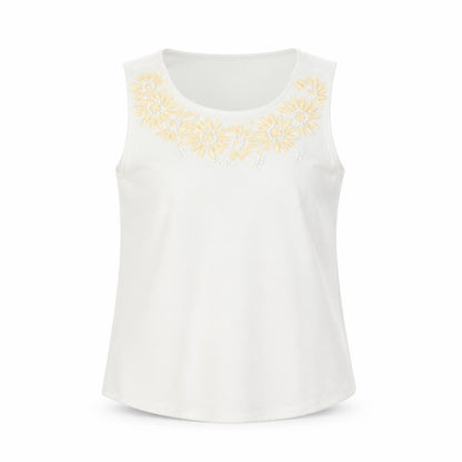 Womens UK Size 8 F&F White Basic Tank