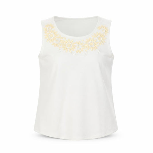 Womens UK Size 8 F&F White Basic Tank