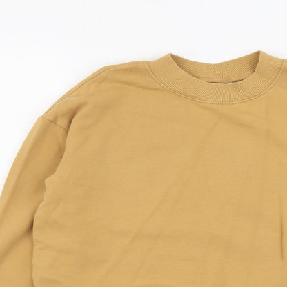 H&M Womens Beige Cotton Pullover Sweatshirt Size XS Pullover