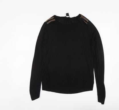 Womens UK Size S H&M Black Pullover Jumper