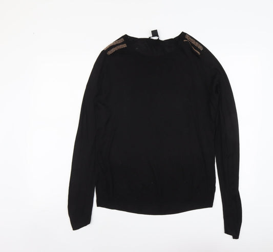 Womens UK Size S H&M Black Pullover Jumper