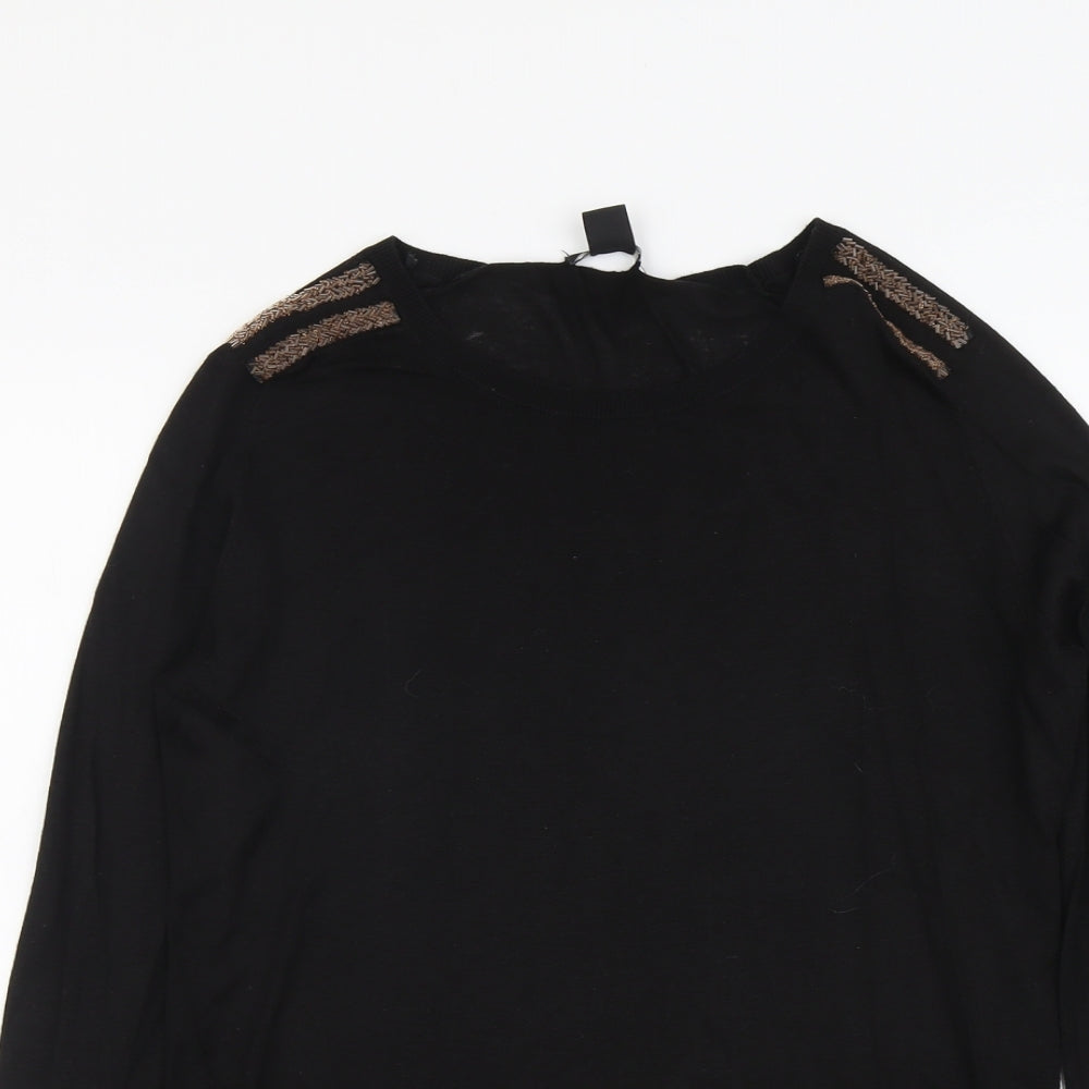 Womens UK Size S H&M Black Pullover Jumper