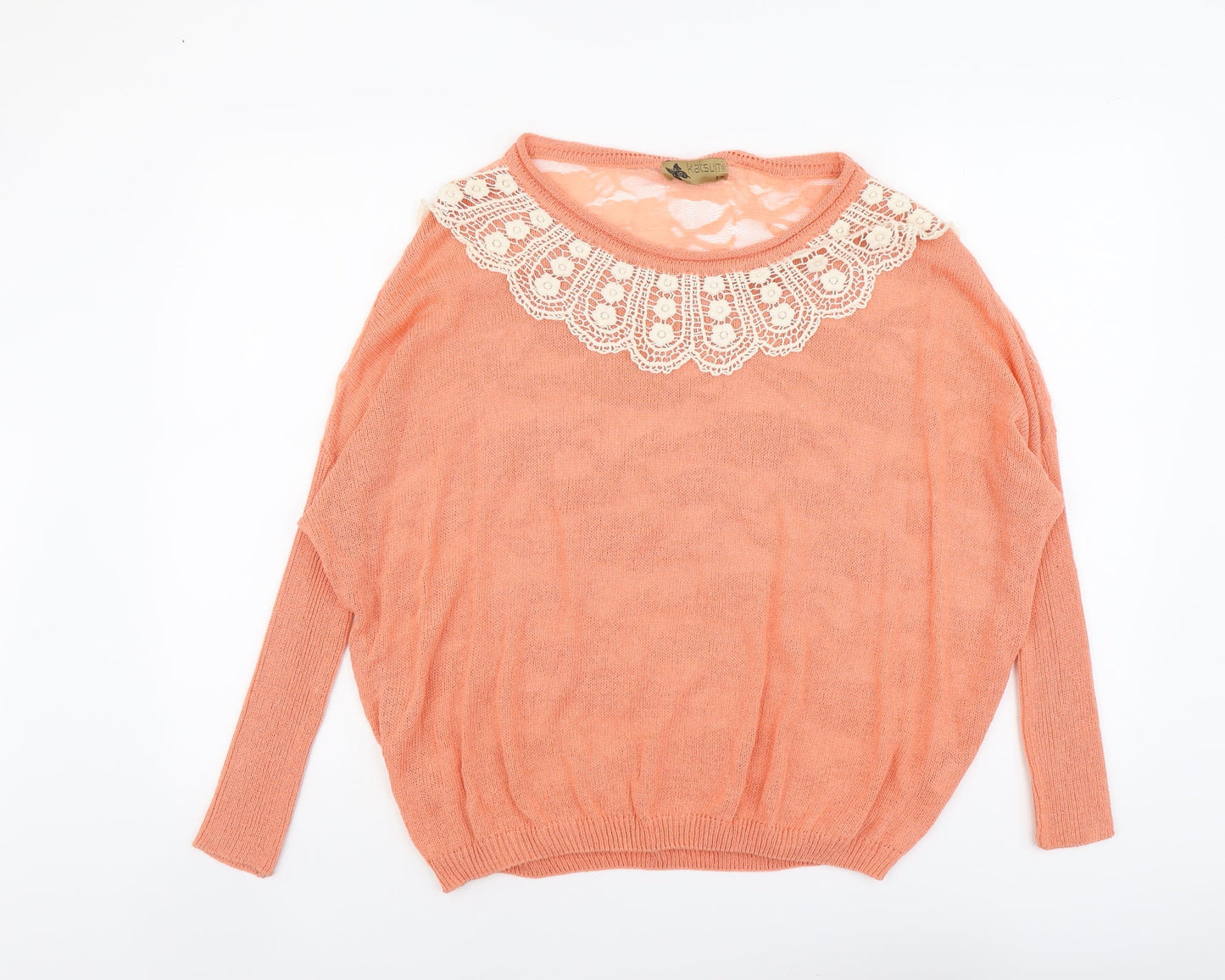 Womens UK Size S Katsumi Orange Pullover Jumper