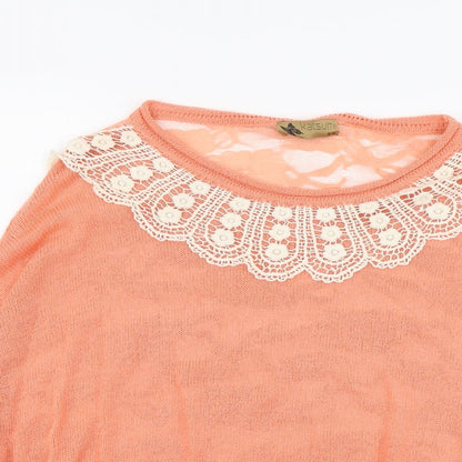 Womens UK Size S Katsumi Orange Pullover Jumper
