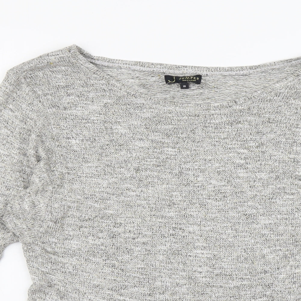 Womens UK Size 10 New Look Grey Pullover Jumper