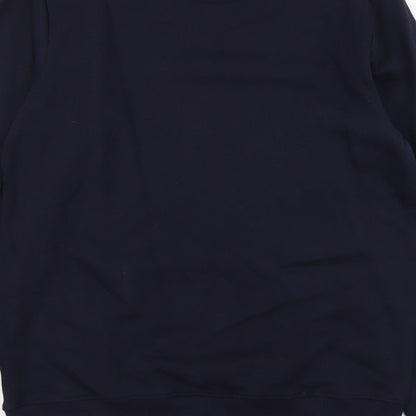 For The Many Mens Blue Cotton Pullover Sweatshirt Size M