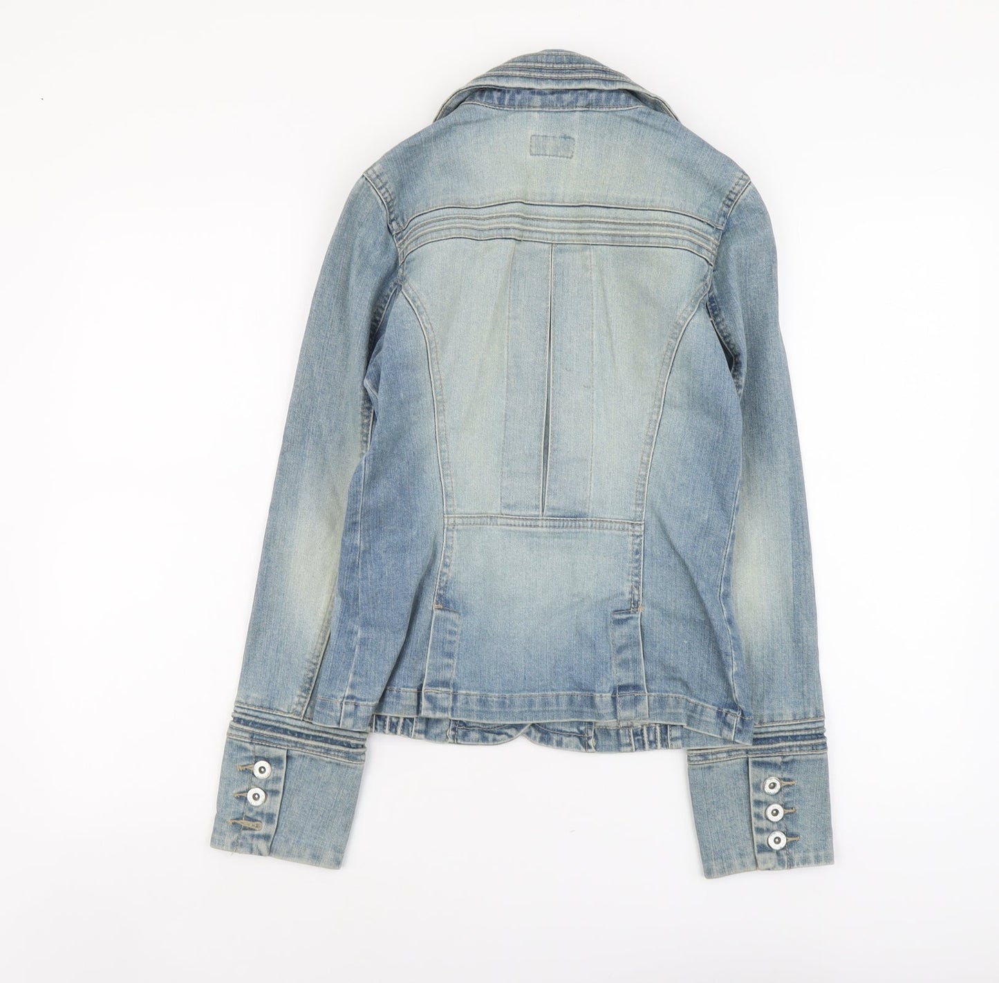 M-O-T-O Womens Blue Jacket Size 8 Button