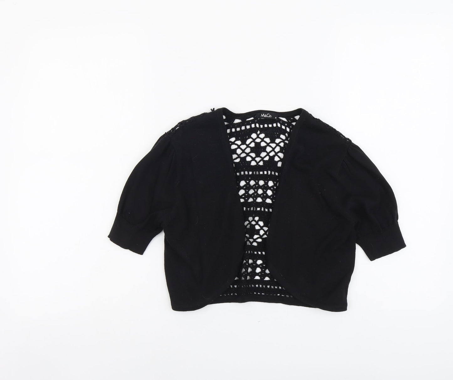 Womens UK Size M M&Co Black Cardigan Jumper