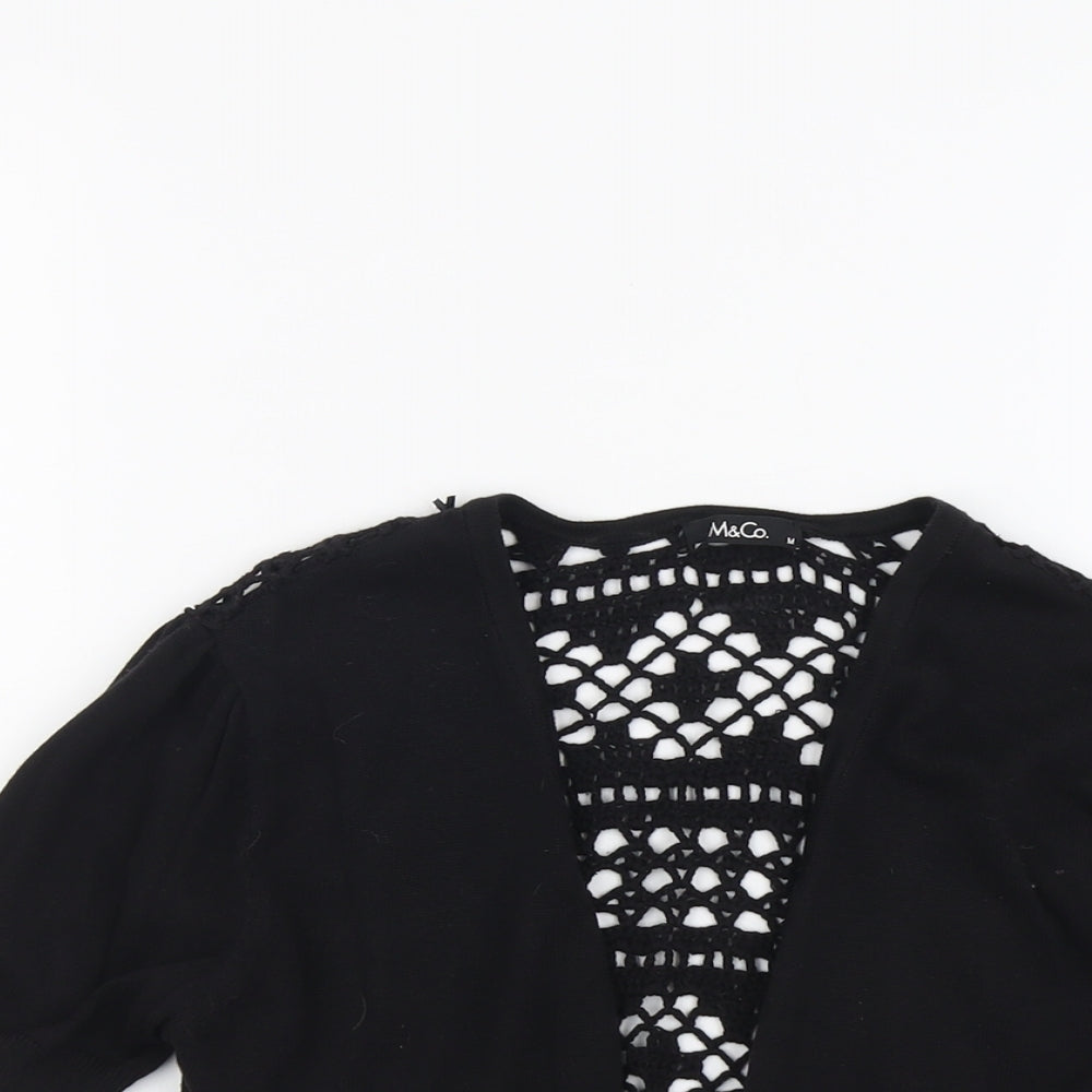 Womens UK Size M M&Co Black Cardigan Jumper