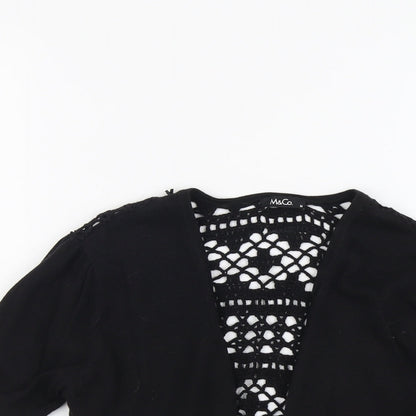 Womens UK Size M M&Co Black Cardigan Jumper
