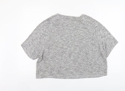 Womens UK Size 12 New Look Grey Basic T-Shirt