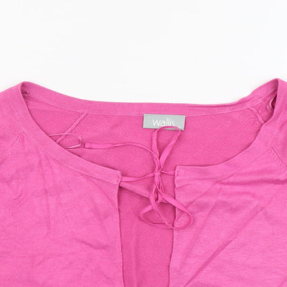 Womens UK Size M Wallis Pink Cardigan Jumper