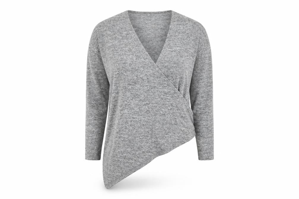 Womens UK Size S Boohoo Grey Basic Blouse