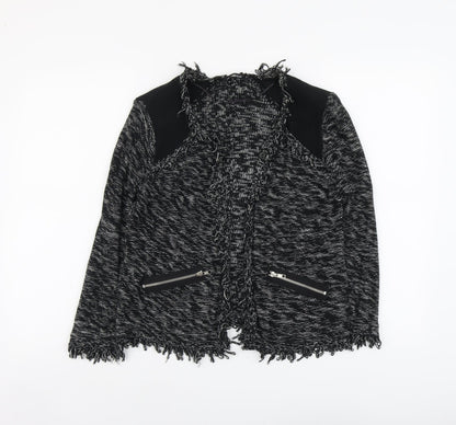 Gina Tricot Womens Black V-Neck Acrylic Cardigan Jumper Size S