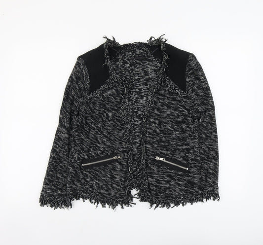 Gina Tricot Womens Black V-Neck Acrylic Cardigan Jumper Size S