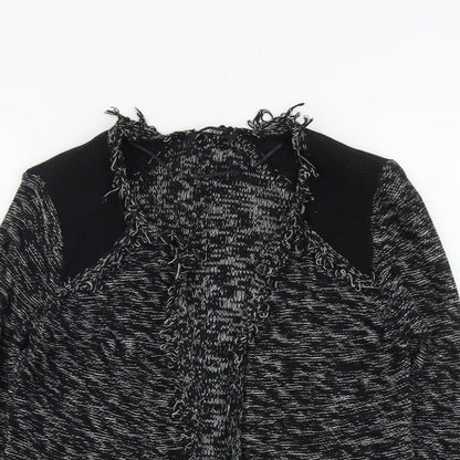 Gina Tricot Womens Black V-Neck Acrylic Cardigan Jumper Size S
