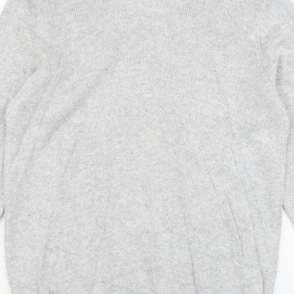 BHS Womens Grey Scoop Neck Viscose Pullover Jumper Size 14