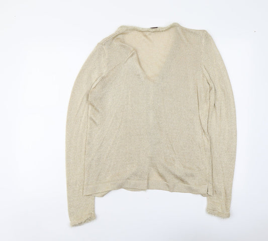 Womens UK Size M Escorpion Gold Cardigan Jumper