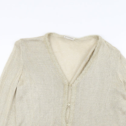 Womens UK Size M Escorpion Gold Cardigan Jumper